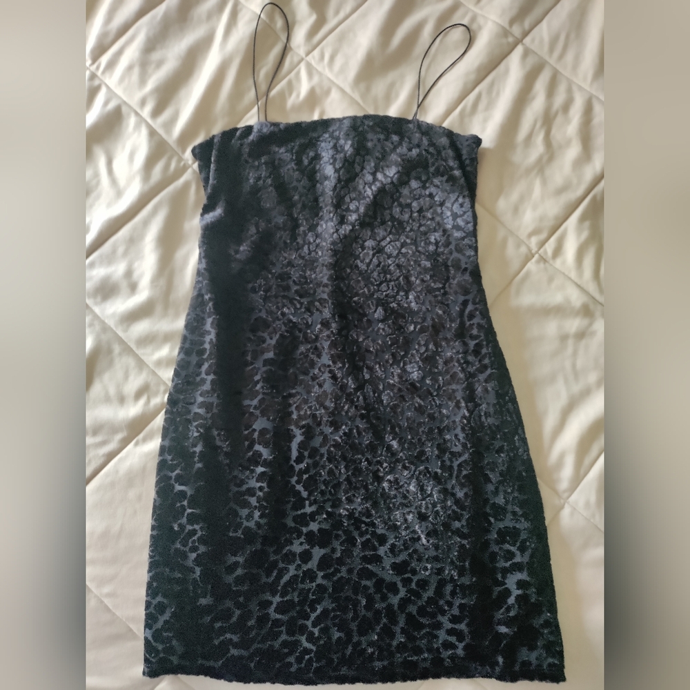 Wild Fable Black Leopard Print Mini Dress